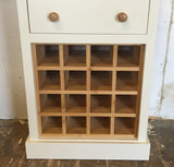 **Tall Display with Wine Rack & Drawer