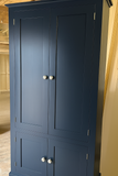 **IN STOCK* 90 cm wide 2 door over 2 door Hallway, Utility, Cloak Room Cupboard - Coat Hooks and Lower Shoe Cupboard