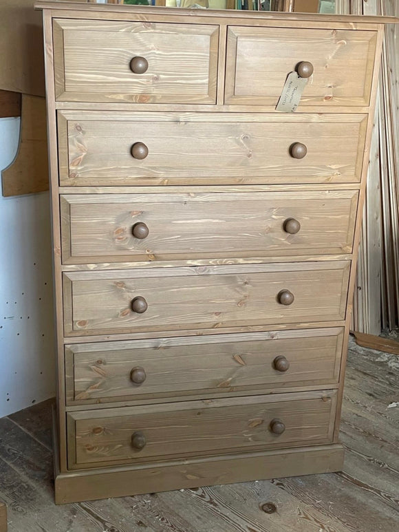 *Solid Pine 2 over 5 Chest of Drawers - 36