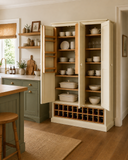 *3 Door Kitchen Larder Pantry with 18 Bottle Wine Rack and Spice Racks (40 cm or 50 cm deep)