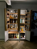 **3 Door Cocktail / Drinks Cabinet, Cupboard with Storage Racks (40 cm deep)