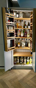 **2 Door Cocktail / Drinks Cabinet, Cupboard with Storage Racks (40 cm deep)