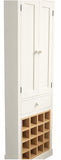 *2m high 2 Door Narrow Tall Display with Wine Rack & Drawer (2 m high x 61 cm wide x 33.5 cm deep)