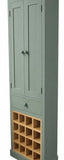 *2m high 2 Door Narrow Tall Display with Wine Rack & Drawer (2 m high x 61 cm wide x 33.5 cm deep)