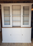 >2 Door Glazed Door 5' wide Dresser with Hutch