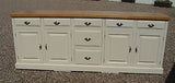>8' wide Painted Solid Wood Sideboard with Contrasting Top