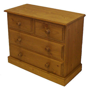 Solid Pine 2 over 2 Chest of Drawers - 36" wide