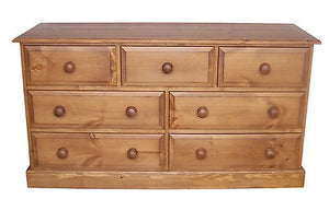 Solid Pine  Merchant Chest of 7 Drawers