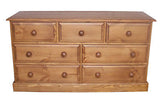 Solid Pine  Merchant Chest of 7 Drawers