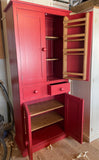 >NEW! Larder Pantry Kitchen Utility Cupboard with Spice Racks (40 cm deep) 2 Door over 2 Door with 2 Drawer Storage