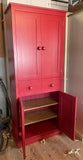 >NEW! Larder Pantry Kitchen Utility Cupboard with Spice Racks (40 cm deep) 2 Door over 2 Door with 2 Drawer Storage