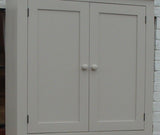 *2 m HIGH Kitchen 2 Door with 2 over 2 Base - Storage Larder Cupboard with Spice Racks - TRADITIONAL CORNICE