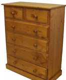 Solid Pine 2 over 4 Chest of Drawers - 36" wide
