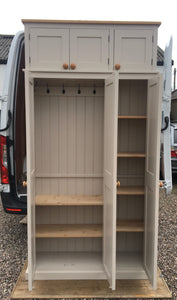 ^3 Door Hall, Utility Room, Toys, Cloak Room Coat & Shoe OPTION 1 and Option 2 with Extra Top Box Storage Cupboard (35 cm deep)
