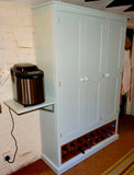 <3 Door Kitchen Larder Pantry with 18 Bottle Wine Rack and Spice Racks (40 cm or 50 cm deepdeep)