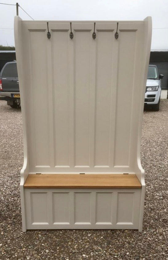 Tall Hallway Bootroom Porch Settle Pew Monks Bench With Optional tall-hallway-bootroom-porch-settle-pew-monks-bench-with-optional