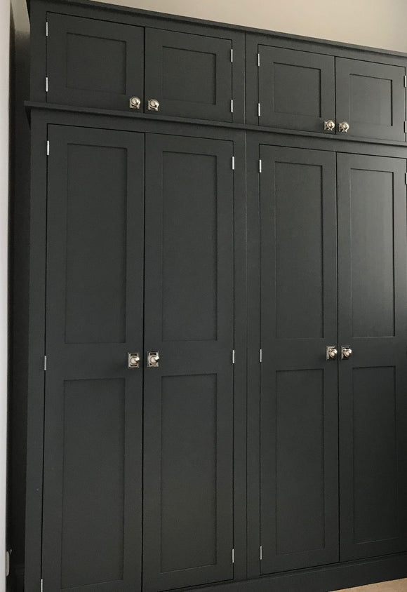 >CONTEMPORARY Shaker Style 4 Door Hall Coat & Shoe Storage Cupboard with or with-out Extra Top Storage (35 cm deep) Various colour choices