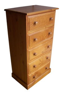 5 Drawer Wide Wellington Chest