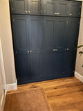 >5 Door Hall Coat & Shoe Storage Cupboard with Extra Top Storage (35 cm deep)
