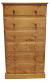 Wellington Chest Wide Solid Wood - 6 Drawer 24" wide