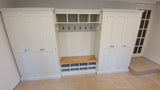 *6 Door COMBINATION Hall, Utility Room, Cloak Room Storage Cupboard with Bench and Coat Rack - 3.5 m wide