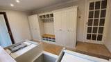 >6 Door COMBINATION Hall, Utility Room, Cloak Room Storage Cupboard with Bench and Coat Rack - 3.5 m wide