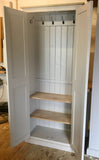 *2 Door Entrance Hall Cloak Room Cupboard with Hooks and Shelves