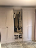 *4 Door COMBINATION Hall, Utility/Cloak Room Cupboard with Coat Rack, Shoe Bench - 2.1 m wide