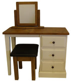 >Single Pedestal 3 Drawer Dressing Table / DESK