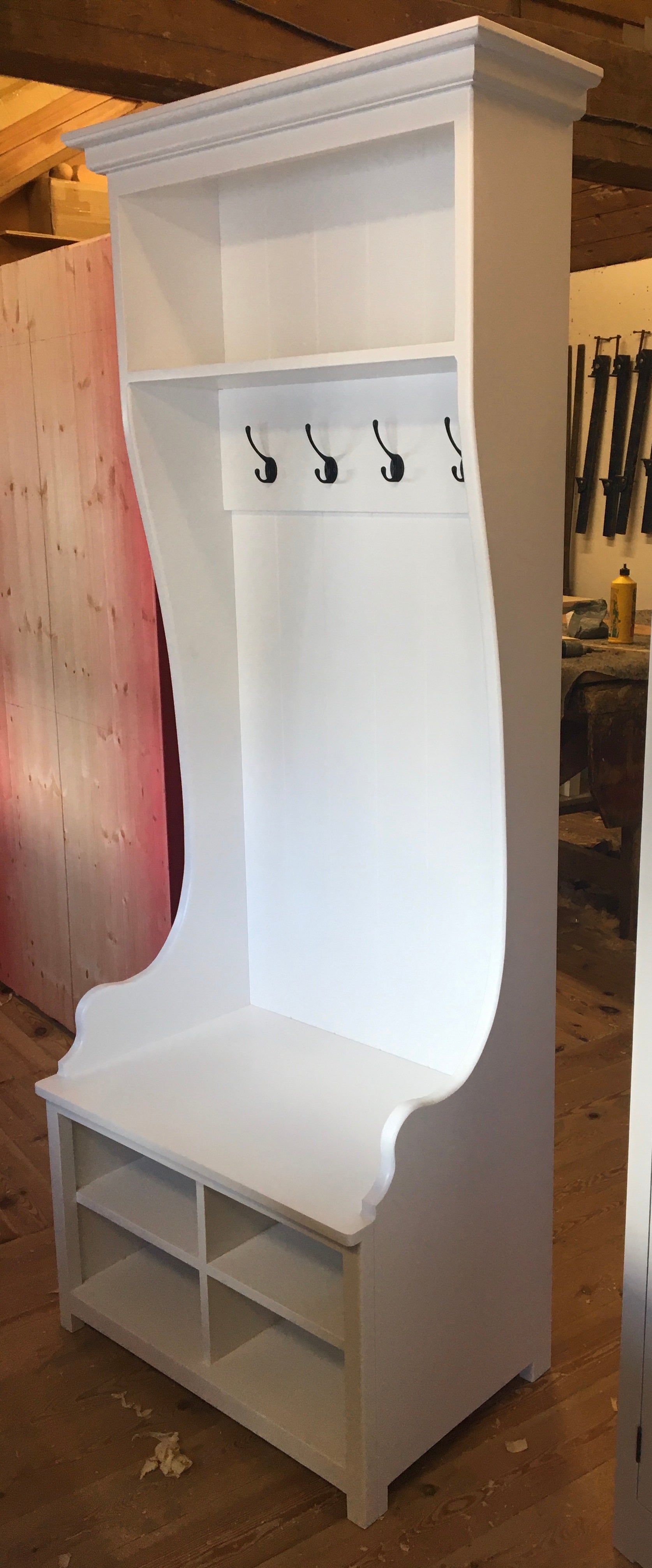 Bench with coat hooks new arrivals