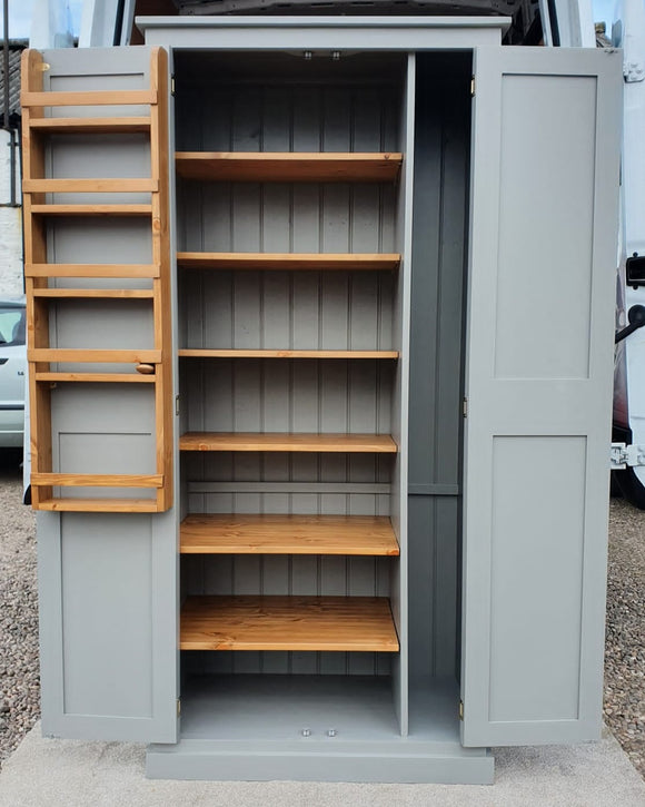 >NEW Ironing Board Kitchen, Utility, Larder Pantry Storage Cupboard with Spice Rack (50 cm deep) ALL SIZE VARIATIONS