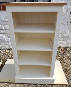 >Solid Pine Low Bookcase - 48" High with Adjustable Shelves