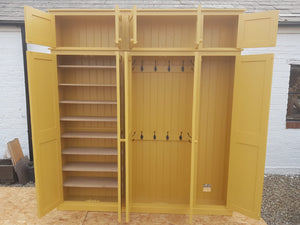 *5 Door Hall Coat & Shoe Storage Cupboard with Extra Top Storage (35 cm deep)