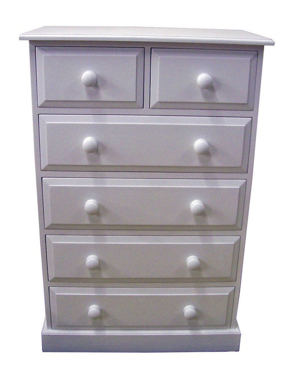 Solid Pine 2 over 4 Chest of Drawers - Narrow 30