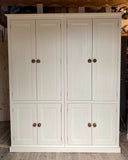 >SPLIT 8 Door Larder, Utility Room, Kitchen Storage Cupboard with Spice Racks (40 cm deep)
