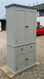 *2 m HIGH Kitchen 2 Door with 2 over 2 Base - Storage Larder Cupboard with Spice Racks - TRADITIONAL CORNICE