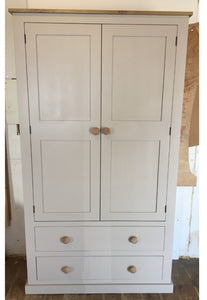 Double Wardrobe with 3 Drawer or 2 Full Drawer Base