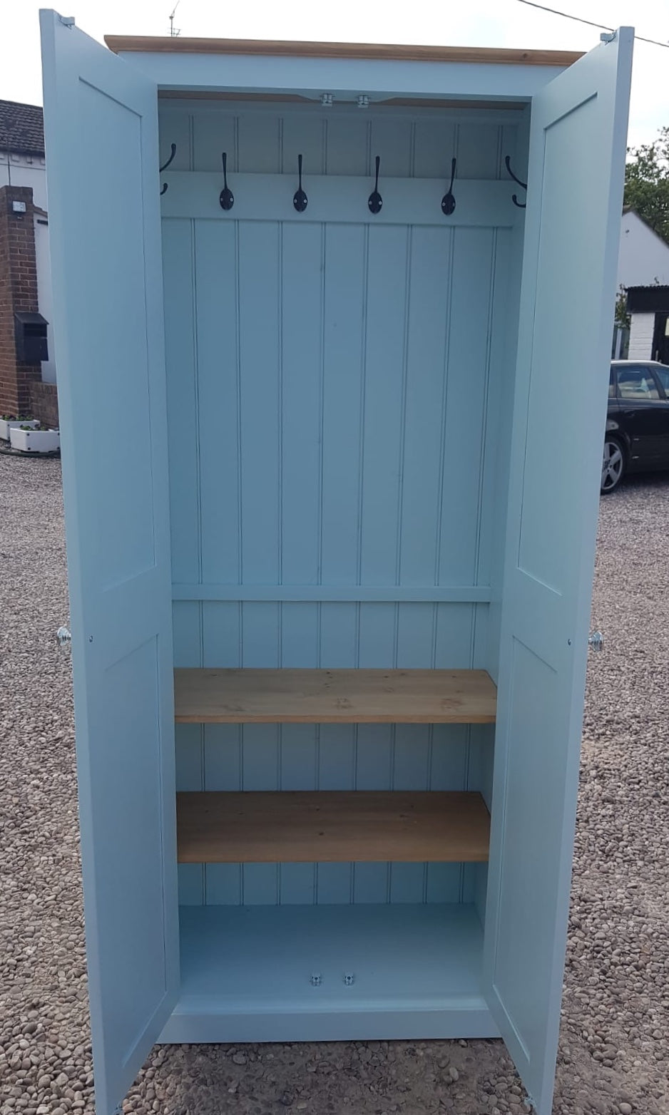 Hallway, Utility, Cloak Room Storage Cupboard with Hooks and Shelves 2 ...